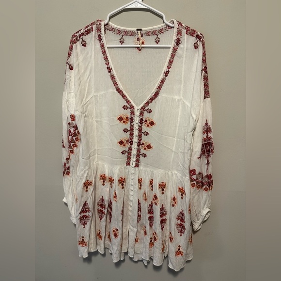 Free People Arianna Tunic in Ivory Size M - Picture 3 of 11